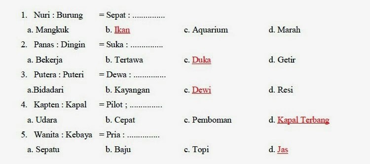Contoh soal psikotes ist